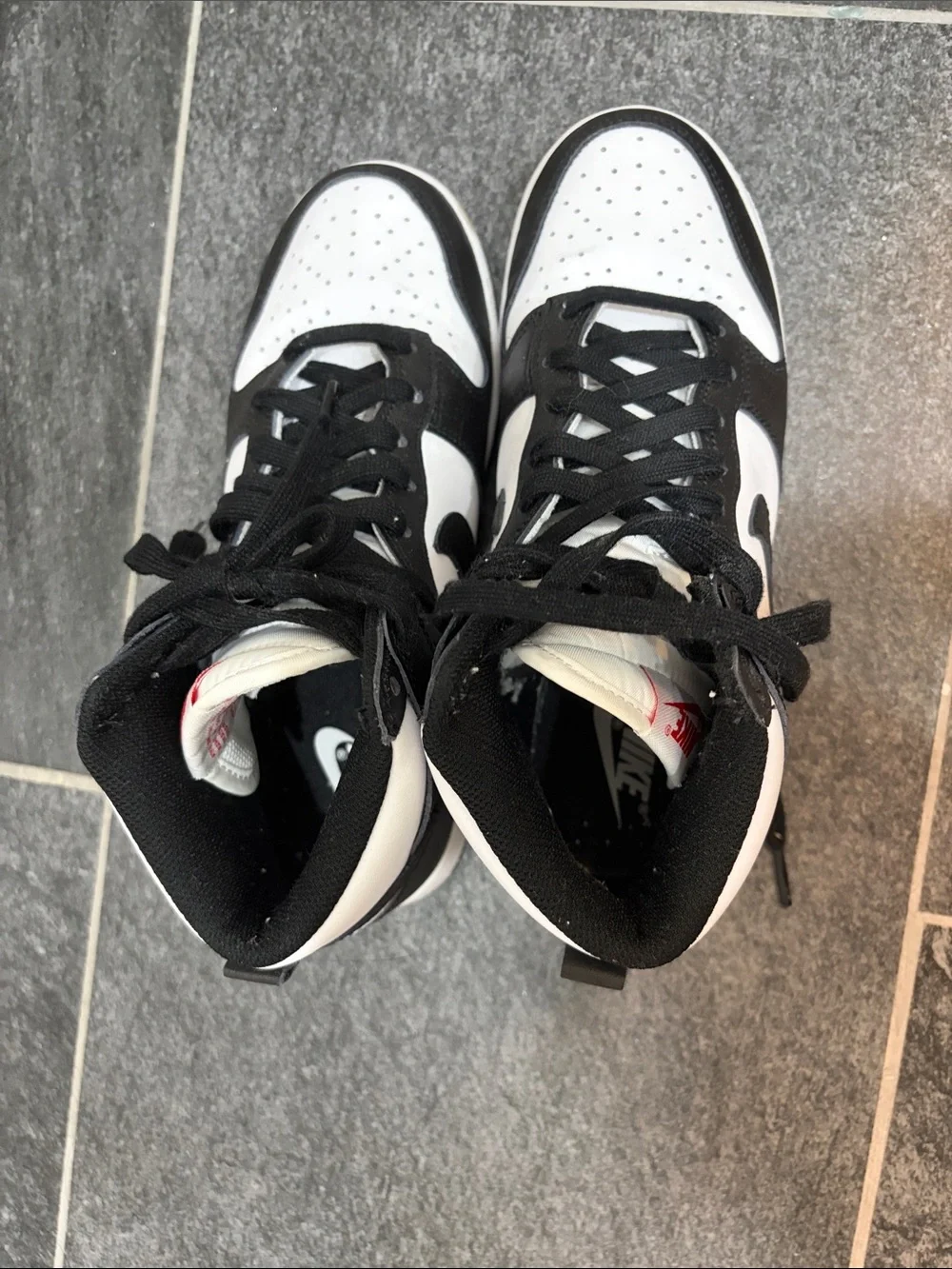 Nike Black and White High-Top Sneakers